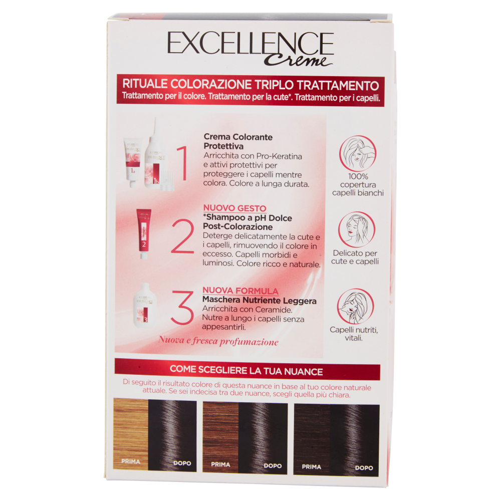 L'Or&eacute;al Paris Excellence Crema colorante triplo trattamento avanzato, 1 Nero