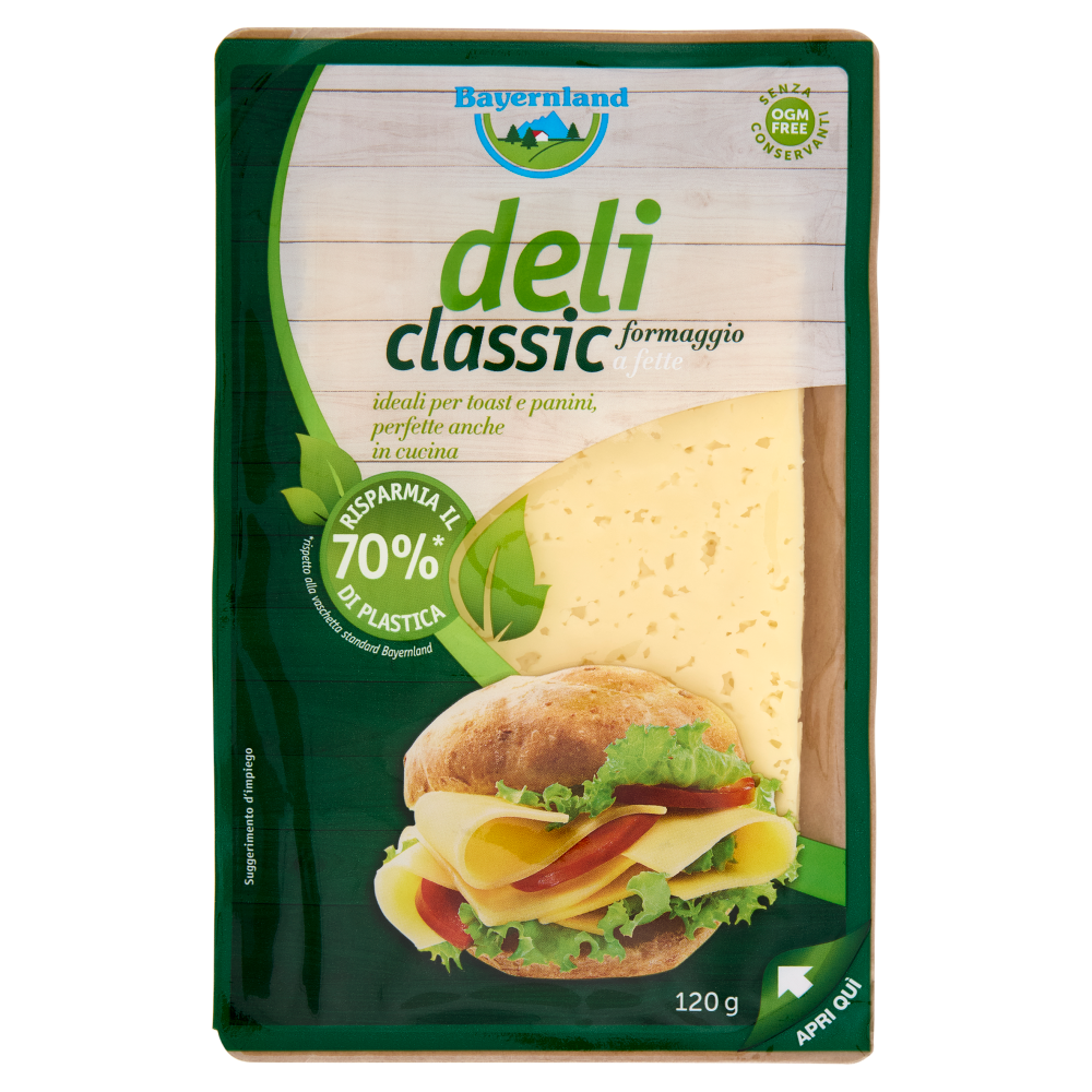 Bayernland deli classic Tilsiter formaggio a fette 120 g