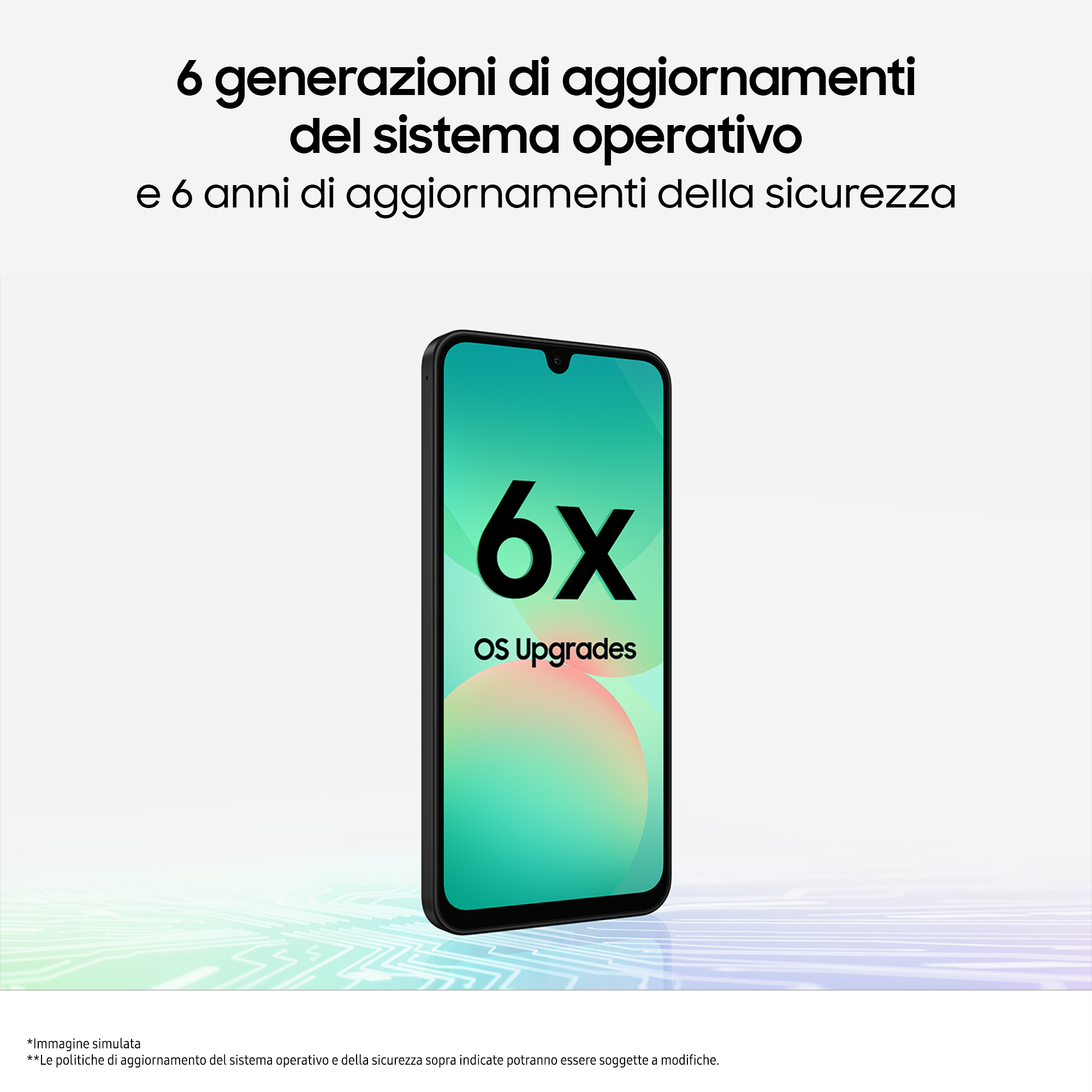 Samsung Galaxy A26 5G, Smartphone con Funzioni intelligenti, Display Super AMOLED 6.7&rdquo;, 6GB RAM, 128GB, Batteria 5.000 mAh, memoria espandibile, Black