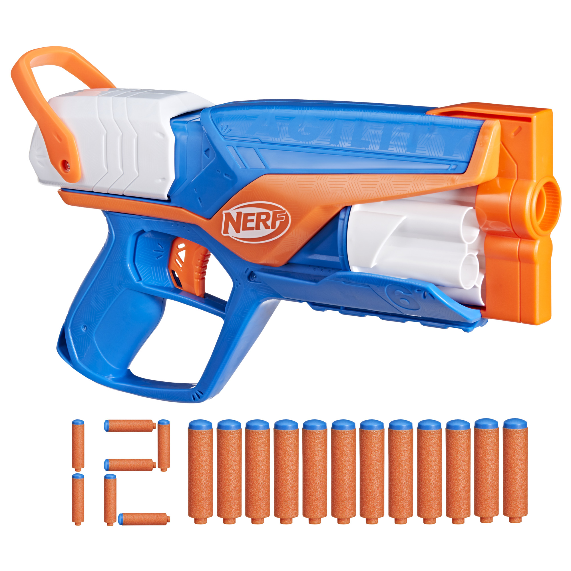 Nerf N Series N-Series, Agility, blaster con 12 dardi N1, tamburo da 6 dardi, giocattoli per bambini e bambine dagli 8 anni in su