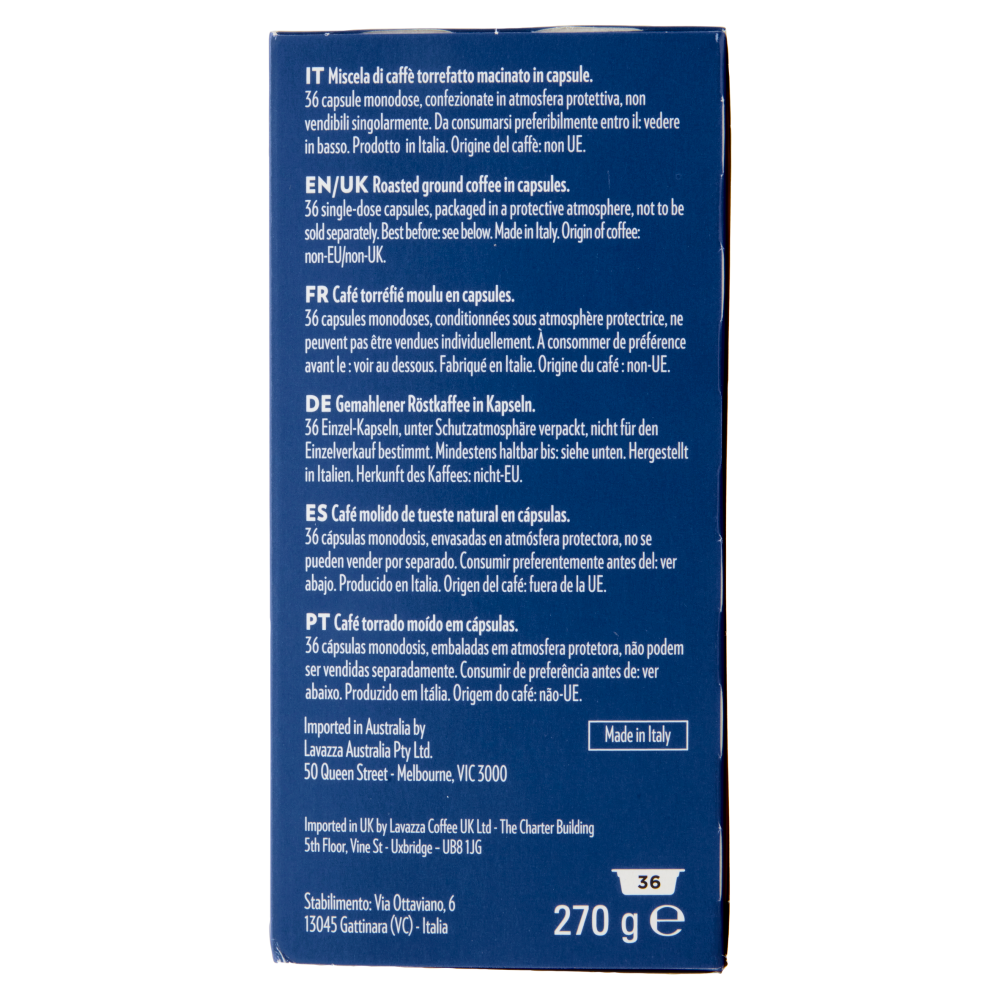 Lavazza A Modo Mio crema e gusto Dolce 36 capsule 270 g