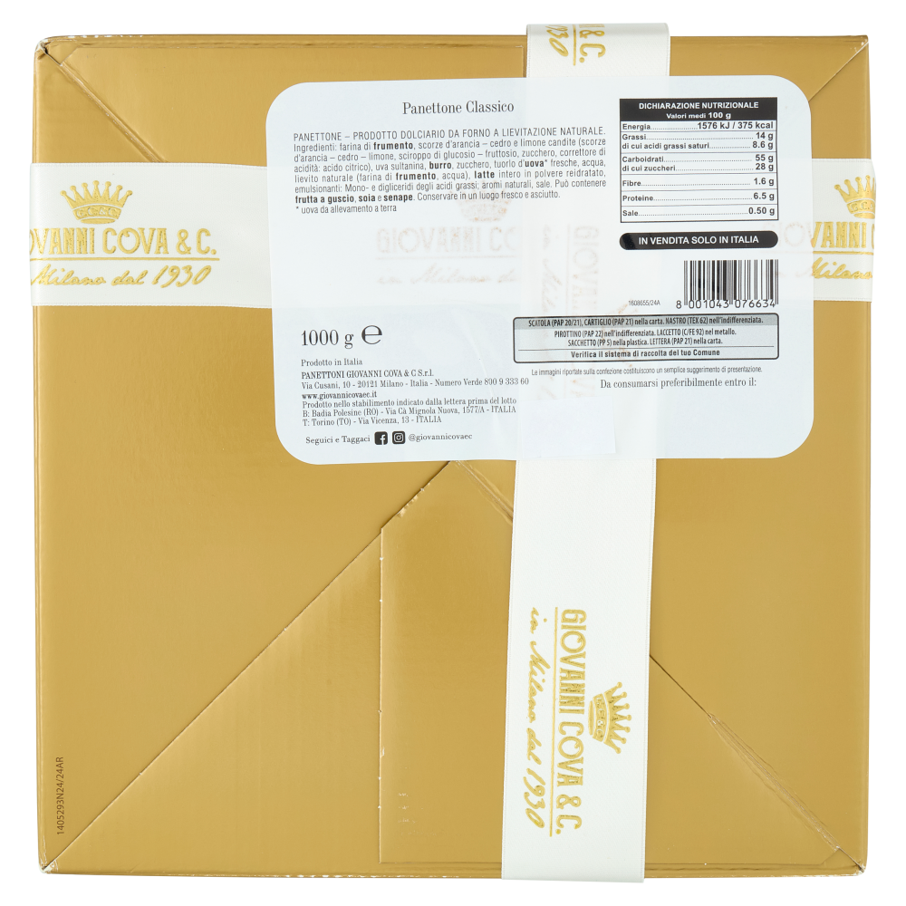 Giovanni Cova & C. Panettone Classico 1000 g