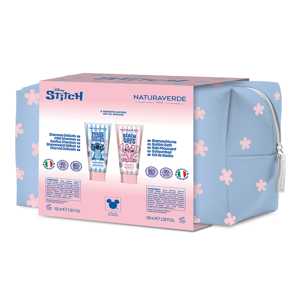 STITCH BEAUTYCASE GIFTSET 2025 (Shampoo& Balsamo 100 ml+Bagnoschiuma 100 ml+Beautycase)
