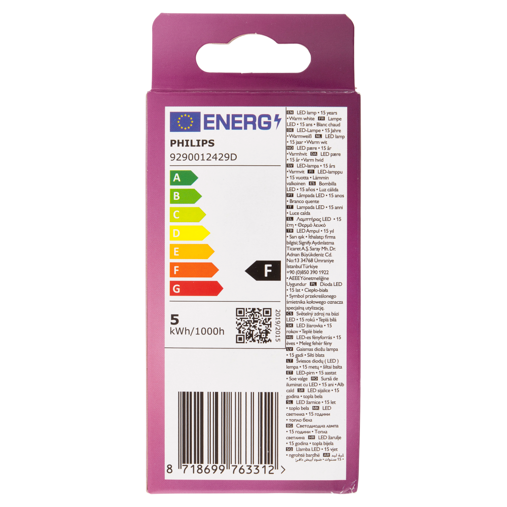 Philips Led goccia vetro 40W E27 2700K