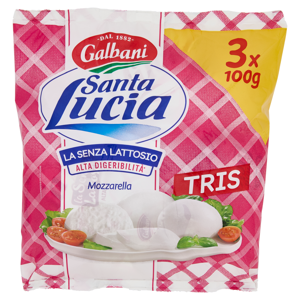 Galbani Santa Lucia Mozzarella Tris la Senza Lattosio 3 x 100 g