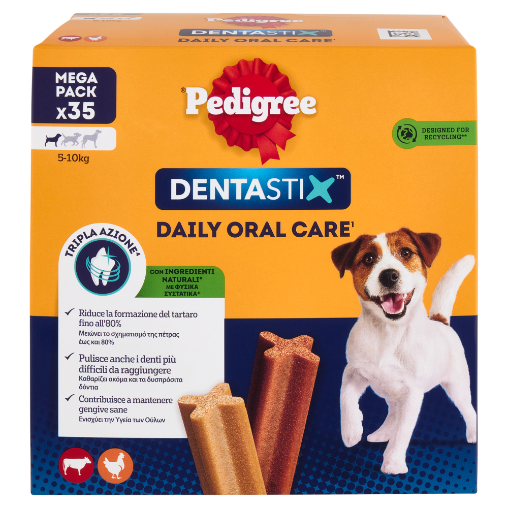 Pedigree Dentastix Snack per igiene orale Cane Piccolo 35 Pezzi 550 g