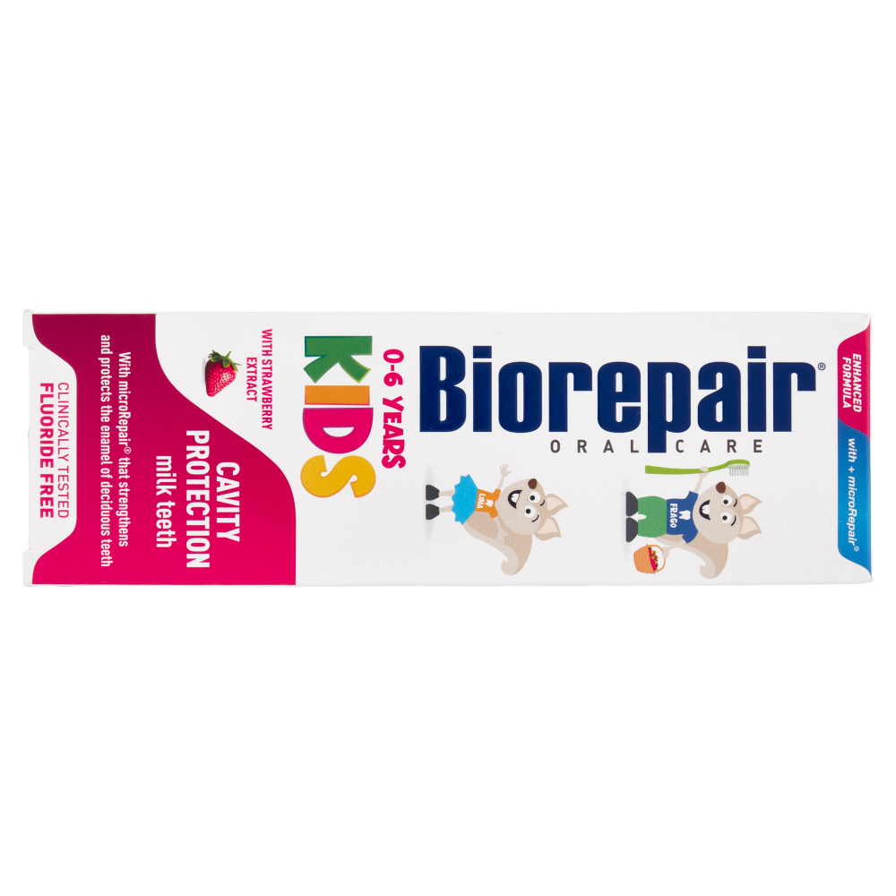 Biorepair Protezione Carie denti da latte Bimbi 0-6 Anni con Estratto di Fragola 50 ml