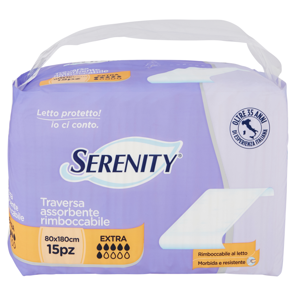 Serenity Traversa assorbente rimboccabile Extra 80x180 cm 15 pz