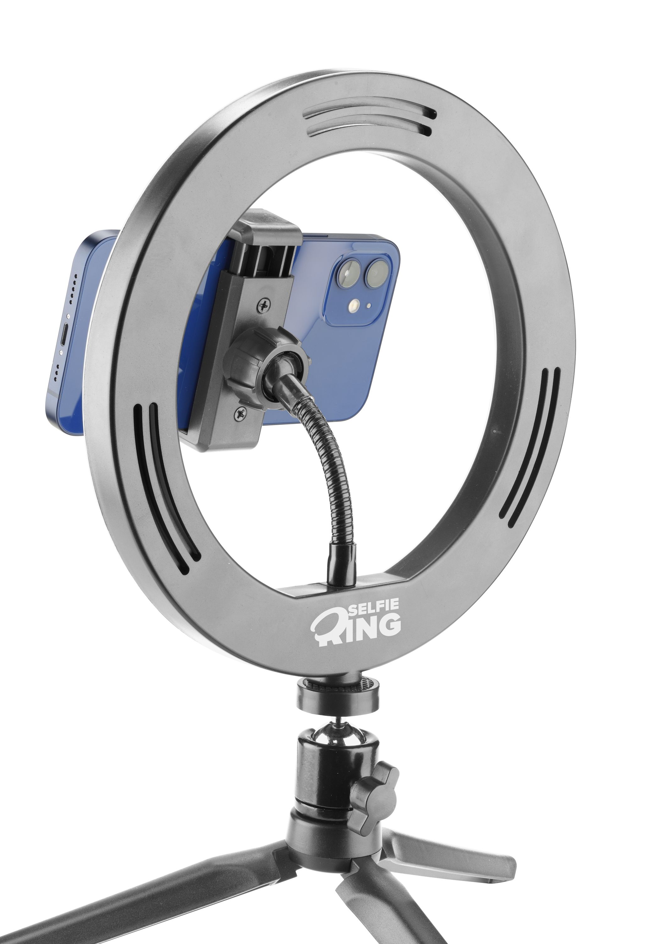 Tech Pop Selfie Ring - Universale Treppiede con anello led luminoso per riprese video e selfie