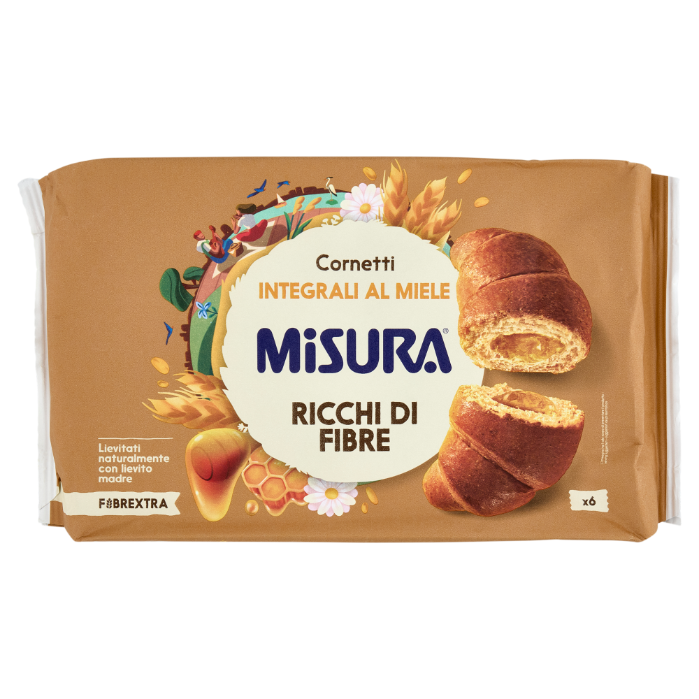 Misura Fibrextra 6 Cornetti Integrali al Miele 308 g