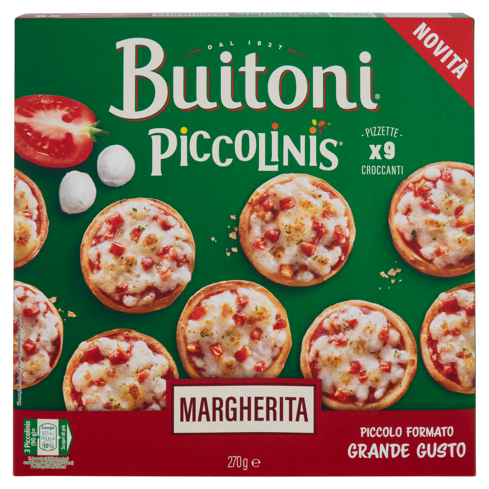 Buitoni Piccolinis Margherita Pizza surgelata 9 pizzette 270 g    