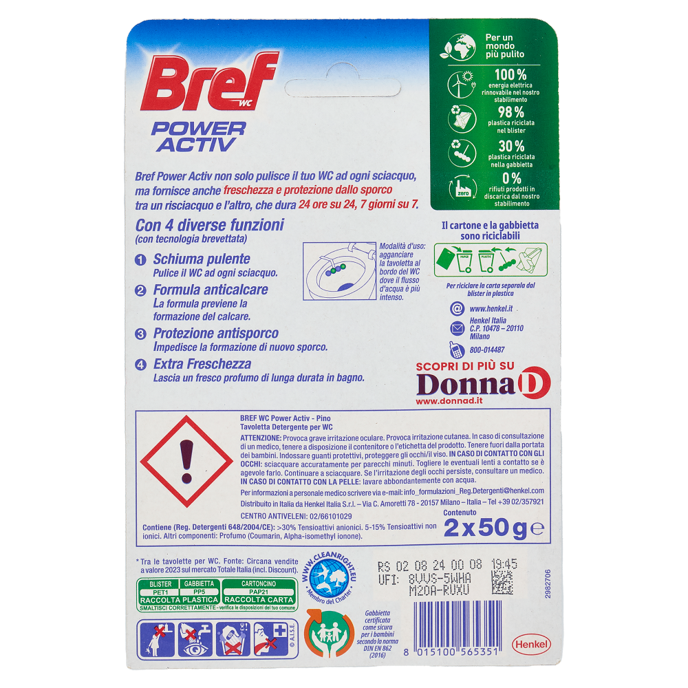 BREF WC Power Activ Pino 2 x 50 g