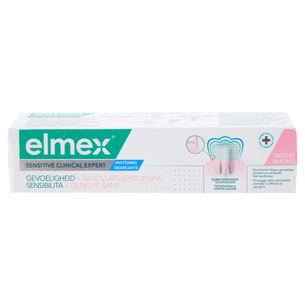 elmex dentifricio Sensitive Clinical Expert Sensibilità + Gengive sane sbiancante 75 ml