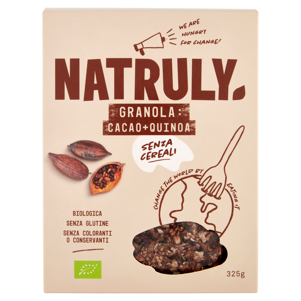 Natruly Granola: Cacao + Quinoa Senza Cereali Biologica 325 g