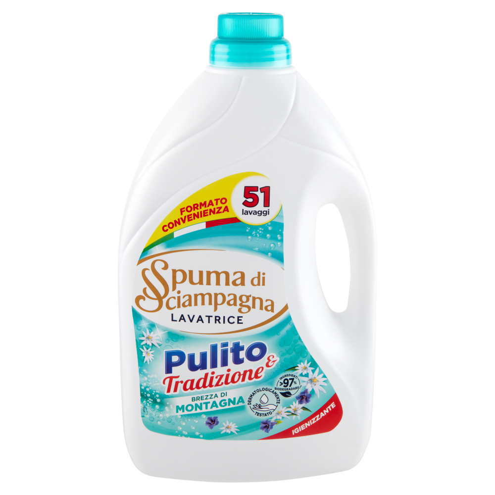 Spuma di Sciampagna Pulito & Tradizione Brezza di Montagna Igienizzante 2550 ml