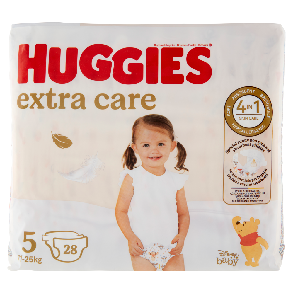 Huggies extra care Pannolini 5 11-25 Kg 28 pz