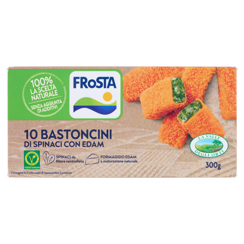 FRoSTA 10 Bastoncini di Spinaci con Edam surgelati 300 g