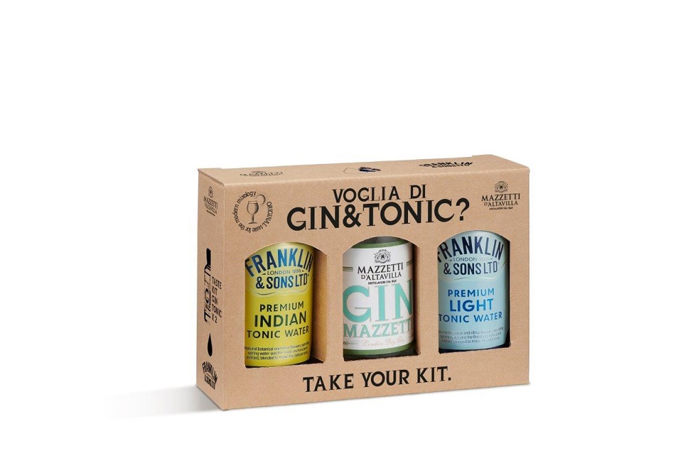 Kit Gin & Tonic, Gin 42° 10 cl Mazzetti + 2 Toniche 15 cl Franklin & Sons®