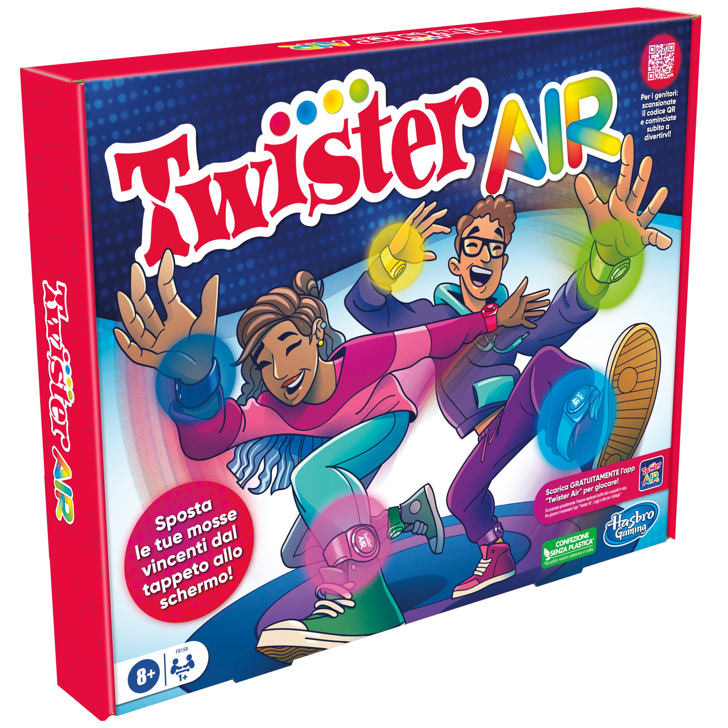 Hasbro Gaming Gioco Twister Air, gioco Twister con app per realtà