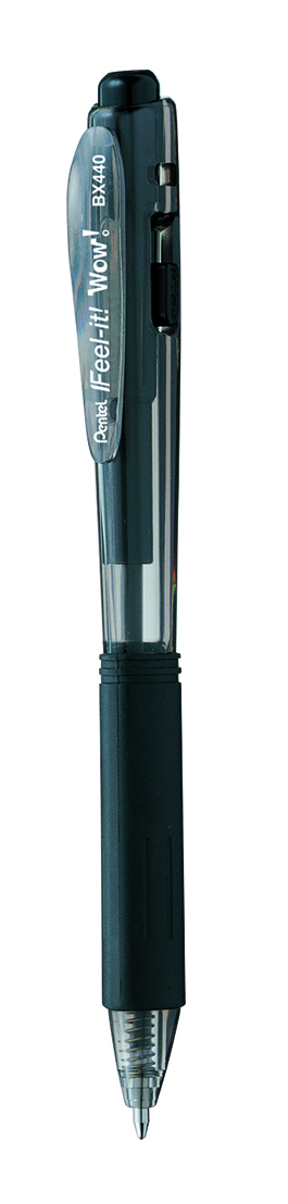 Pentel Penna a sfera a scatto Wow 1.0 mm nero 2 pz