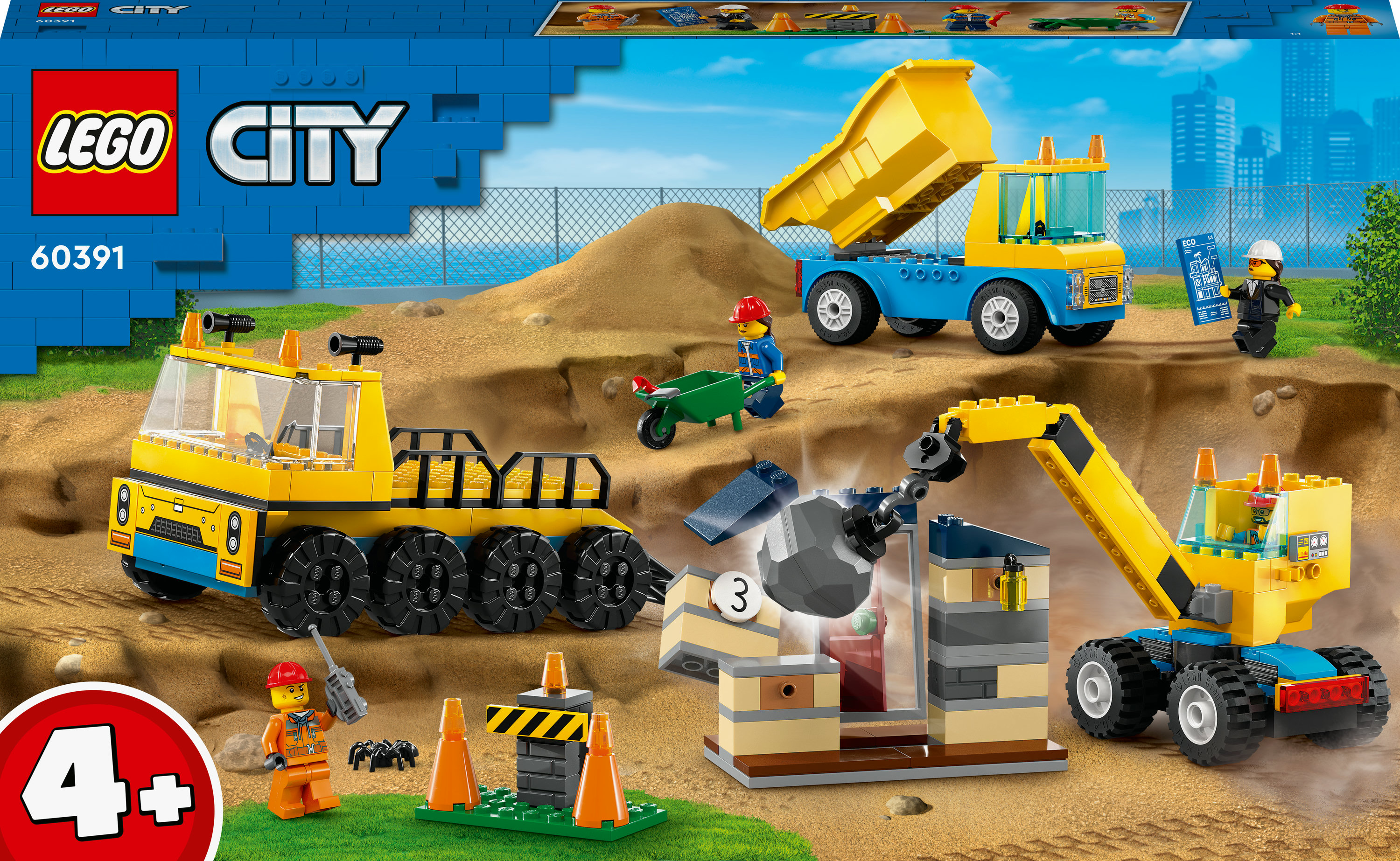 LEGO City Camion da cantiere e gru con palla da demolizione