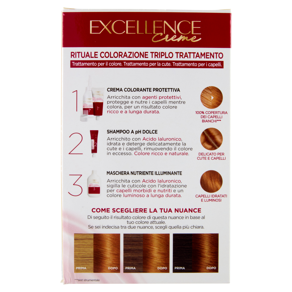 L'Oréal Paris Excellence Creme Colorazione Triplo Trattamento Biondo Ramato Dorato 7.43