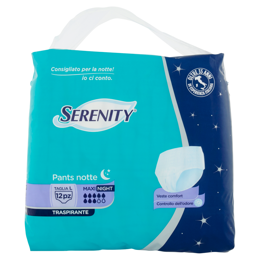 Serenity Pants notte Traspirante Maxi Night Taglia L 12 pz