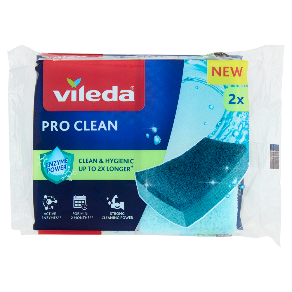 Vileda Pro Clean Spugna Abrasiva 2 pz