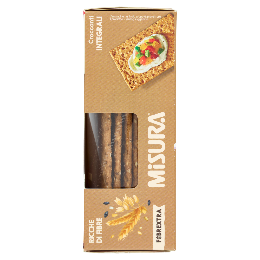 Misura Fibrextra Croccanti Integrali con Semi di Sesamo, Fiocchi d'Avena e Chia 160 g