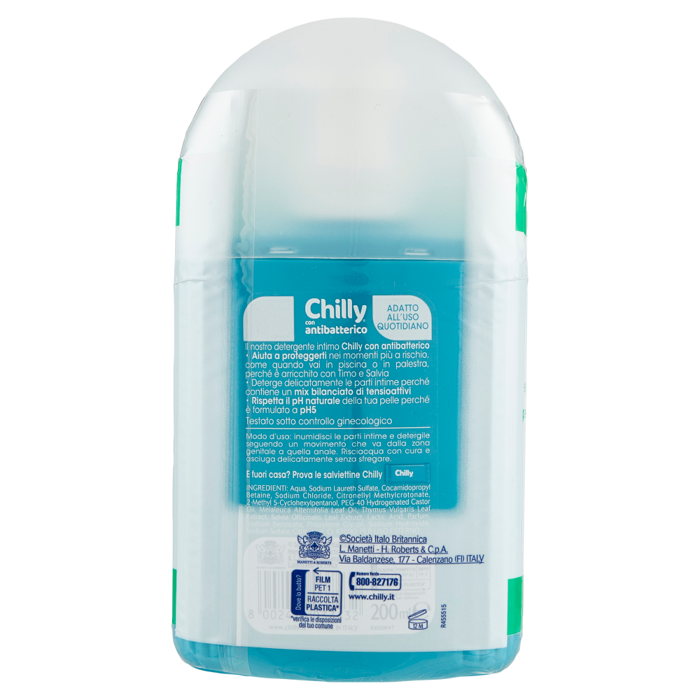 Chilly con antibatterico Detergente Intimo 2 x 200 ml