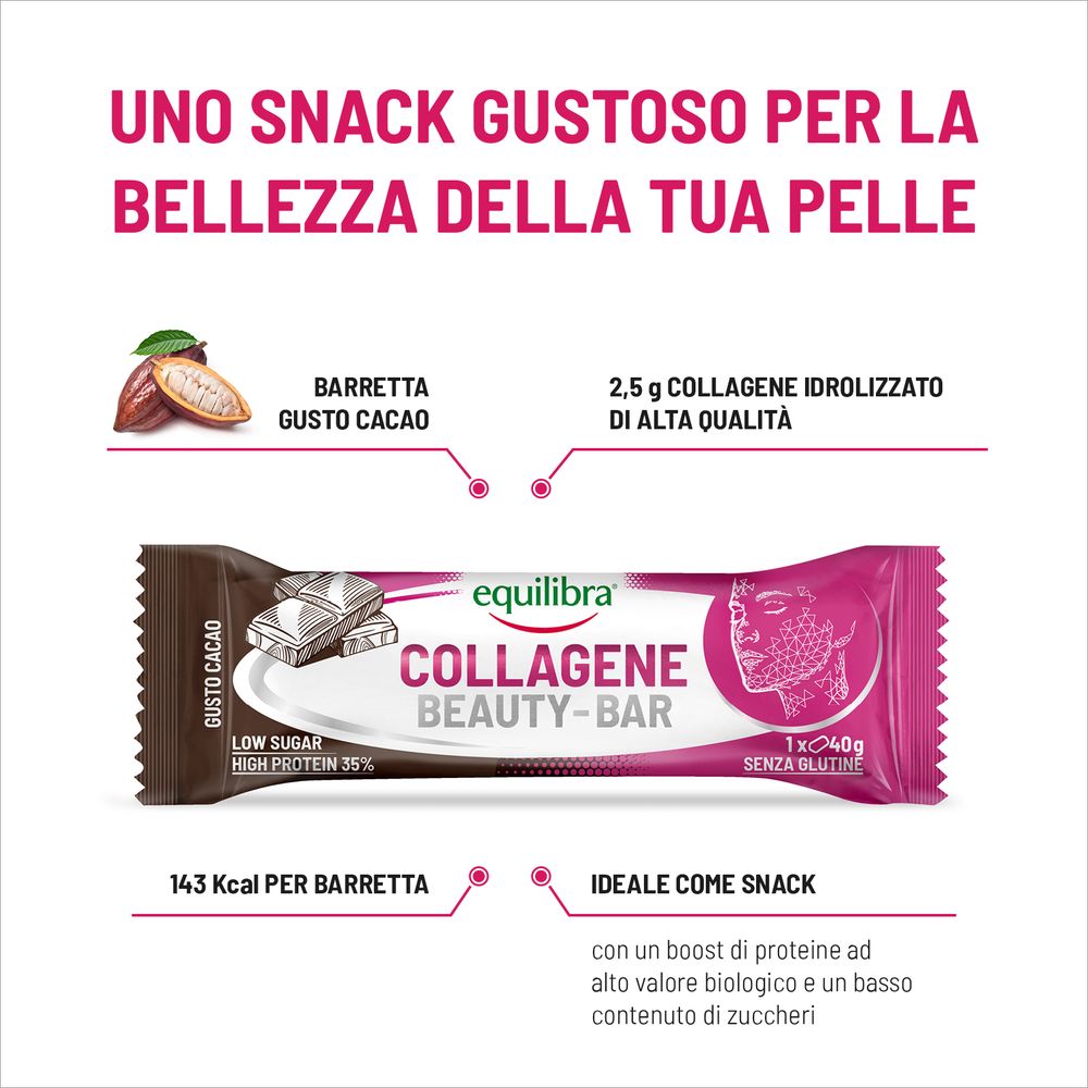 Equilibra Barretta Collagene Beauty Gusto Cacao 40 g