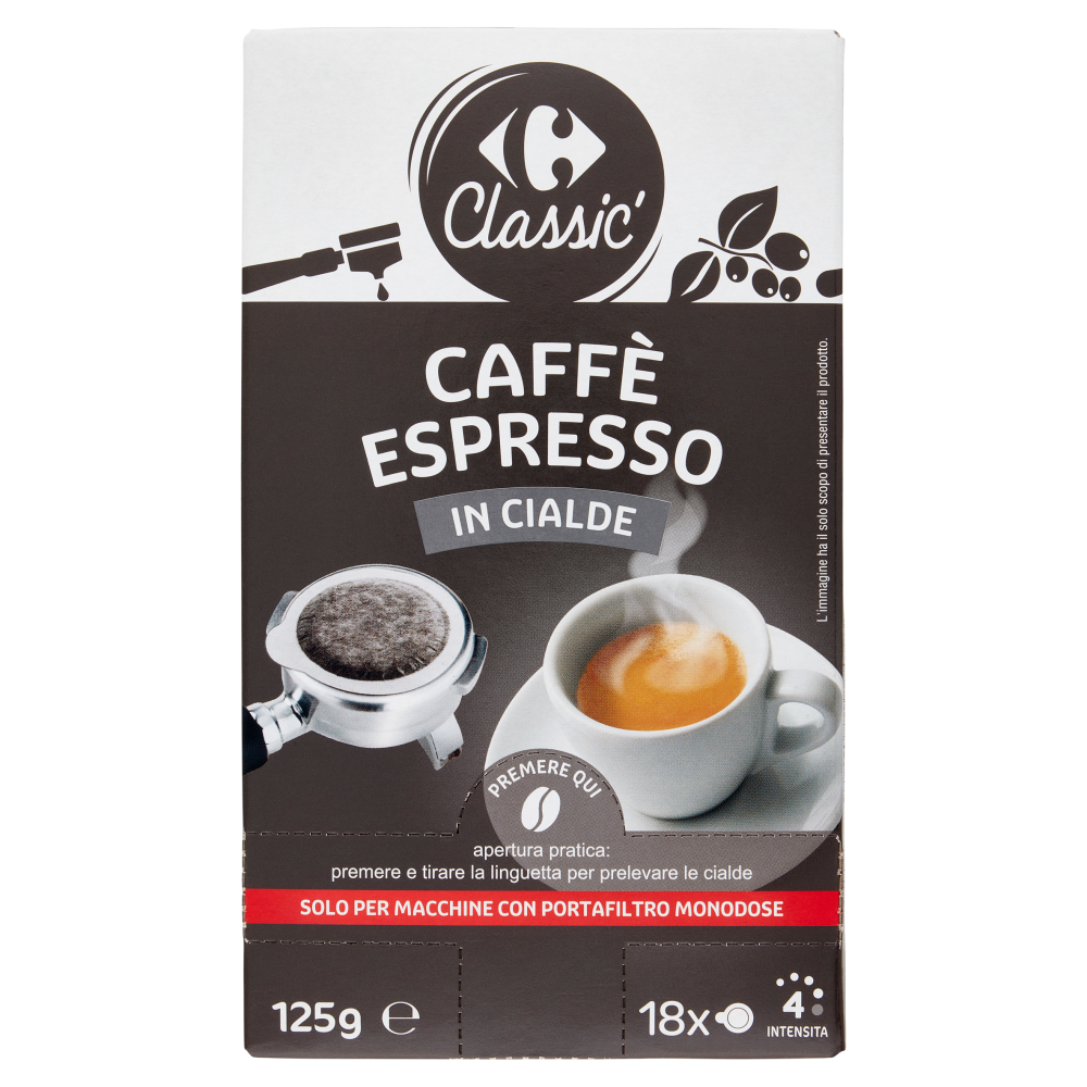 Carrefour Classic Caffè Espresso in Cialde 18 x 6,95 g