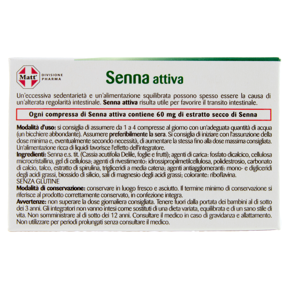 Matt Divisione Pharma Senna attiva transito 40 compresse 5,28 g