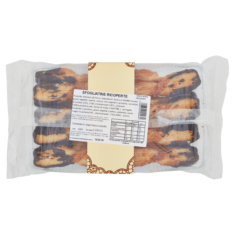 Pasticceria Masoni Vicopisano Sfogliatine Ricoperte 0,230 kg