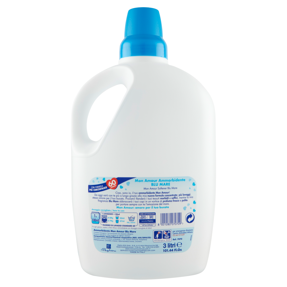 Mon Amour Blu Mare Ammorbidente 3 litri