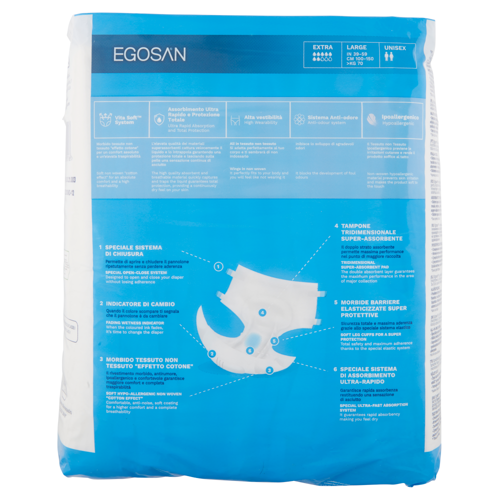 Egosan Pannoloni Mutandina Giorno Large Unisex 12 pz