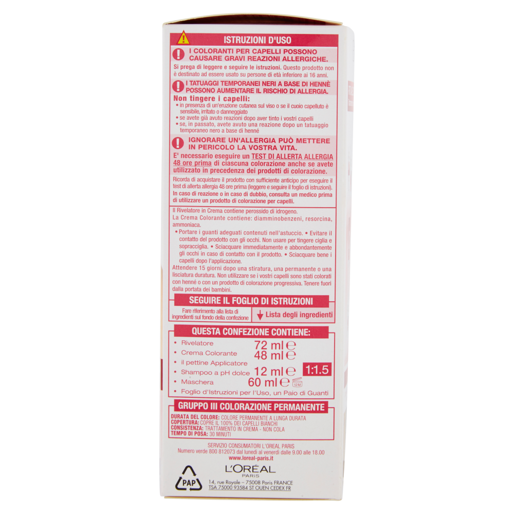 L'Or&eacute;al Paris Excellence, Crema colorante triplo trattamento avanzato, 4 Castano