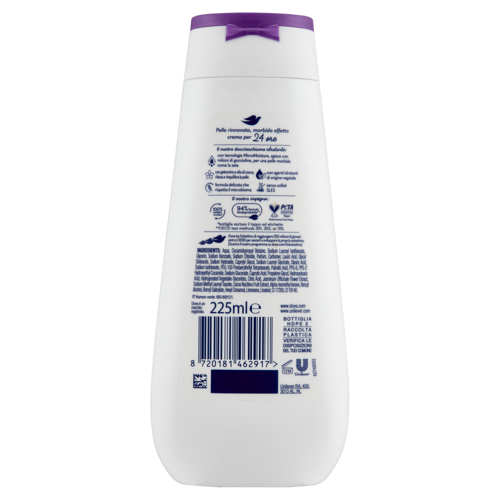 Dove Advanced Care Docciaschiuma rilassante gelsomino e latte di cocco 225 ml
