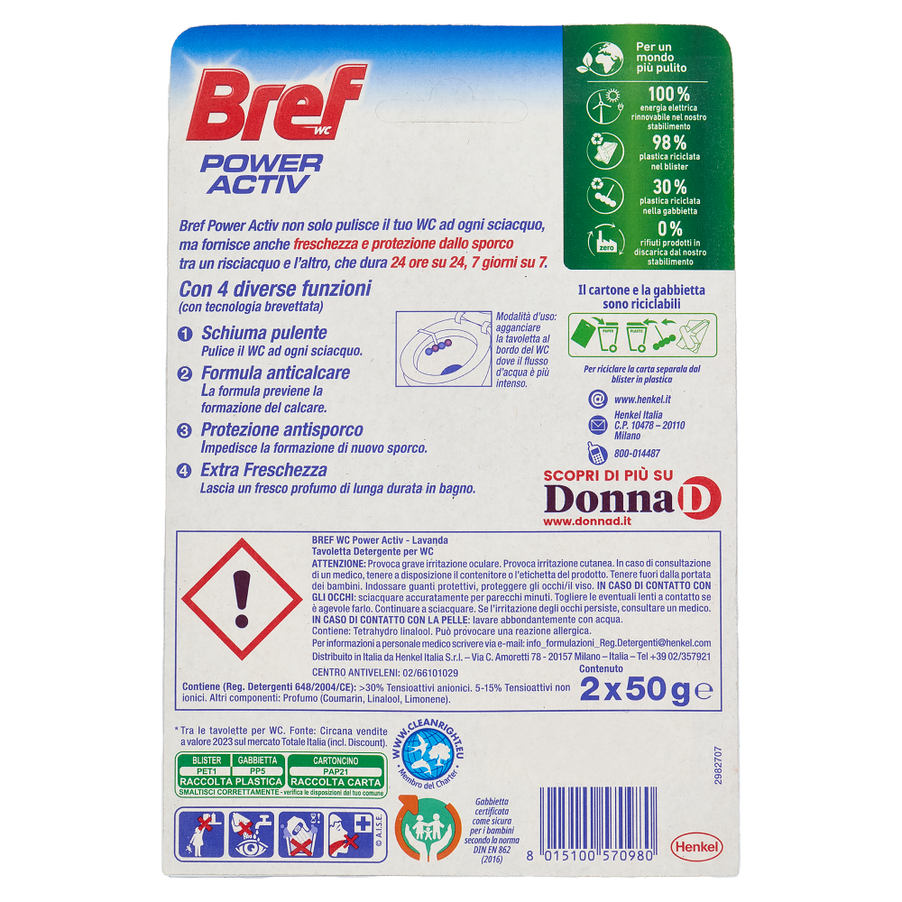 BREF WC Power Activ Lavanda 2 x 50 g