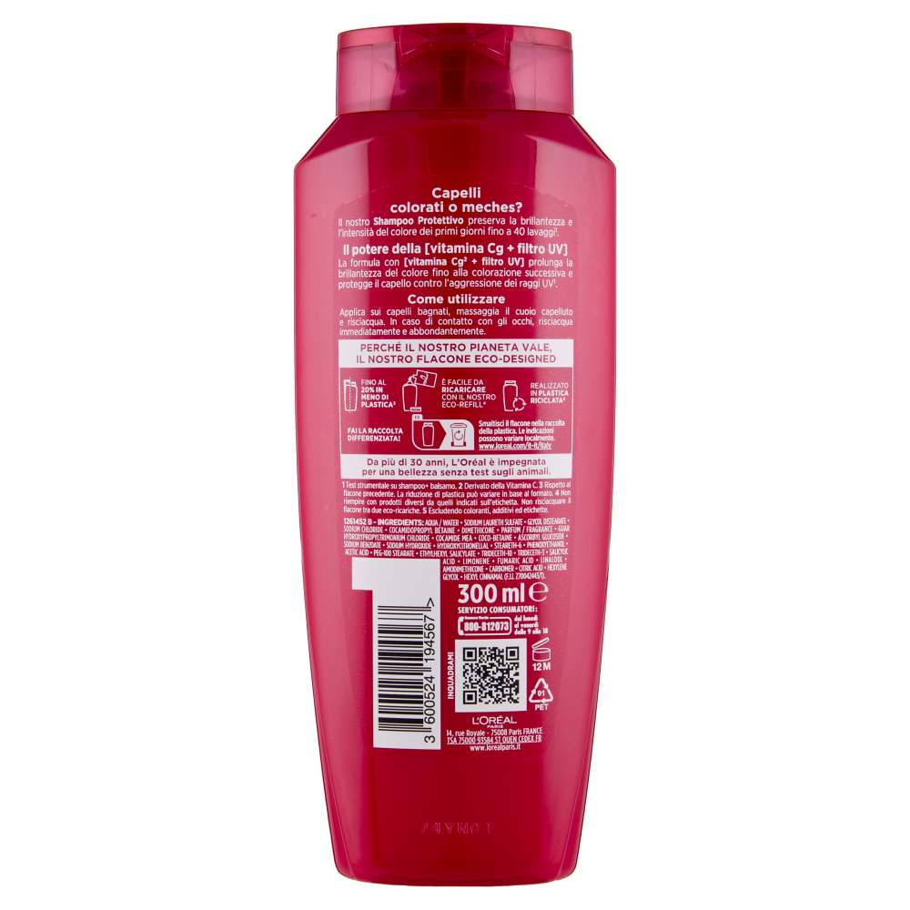 Elvive Color Vive Shampoo Protettivo, per Capelli Colorati o Meches, 300 ml