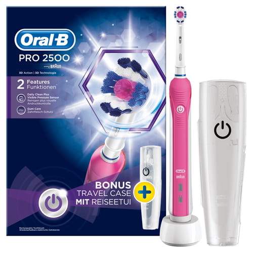 Oral-B PRO Spazzolino Elettrico 2 - 2500 + Custodia Da Viaggio In Regalo