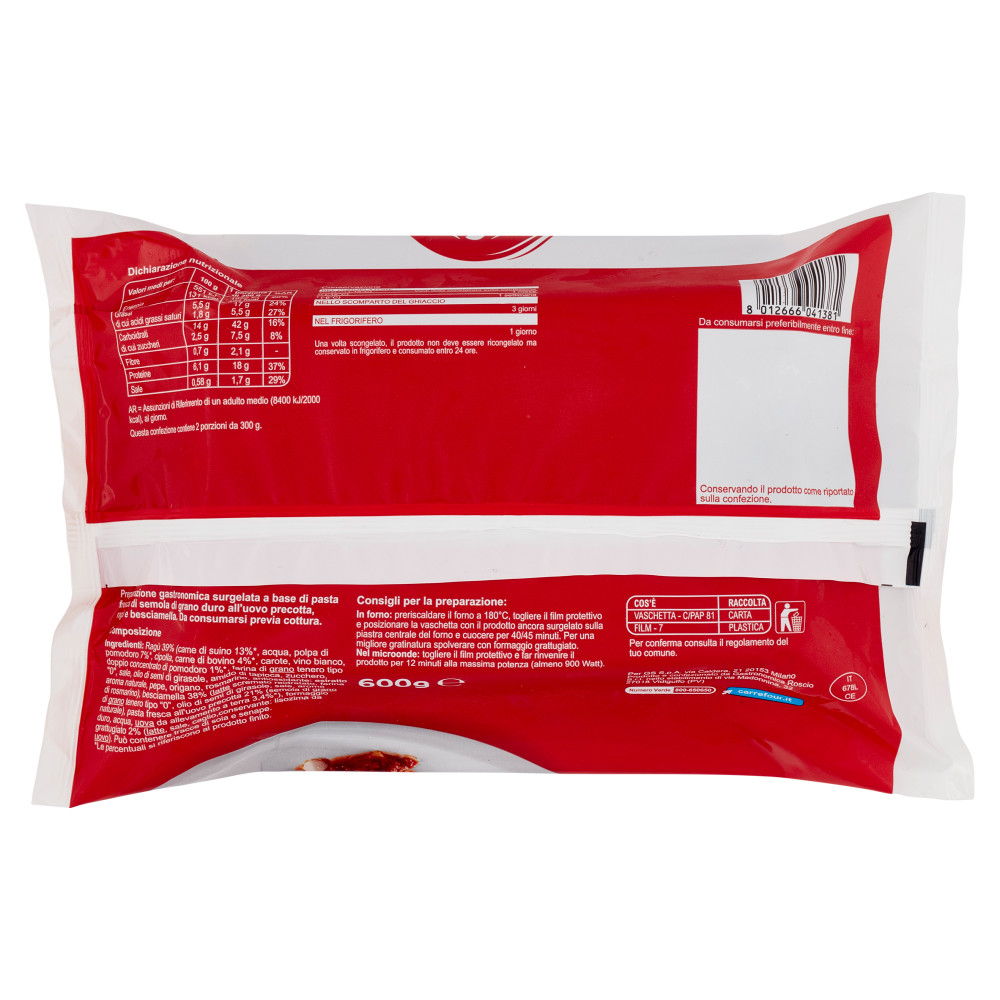 Carrefour Classic Lasagne al Ragu* 600 g