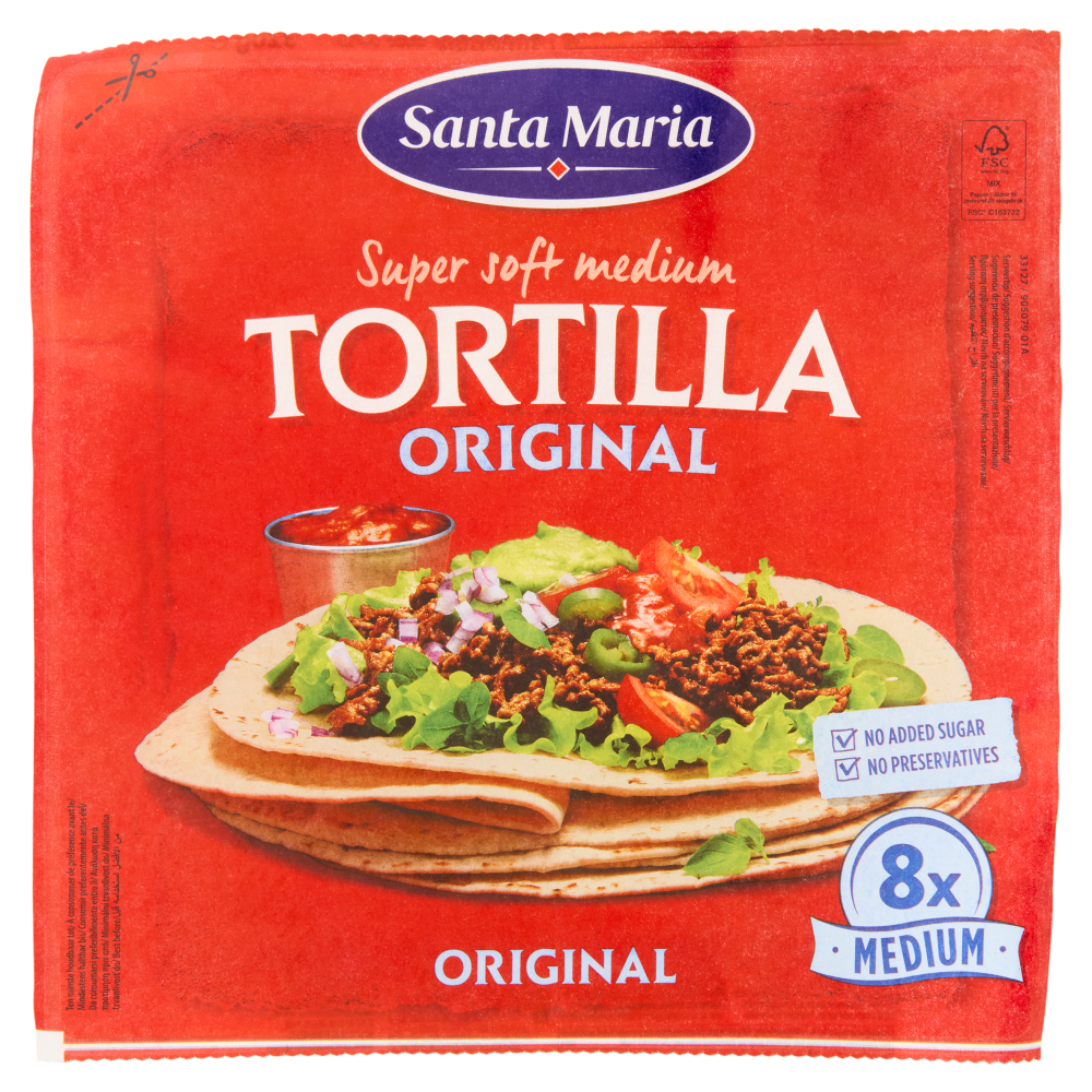 Santa Maria Super soft medium Tortilla Original 8x Medium 320 g