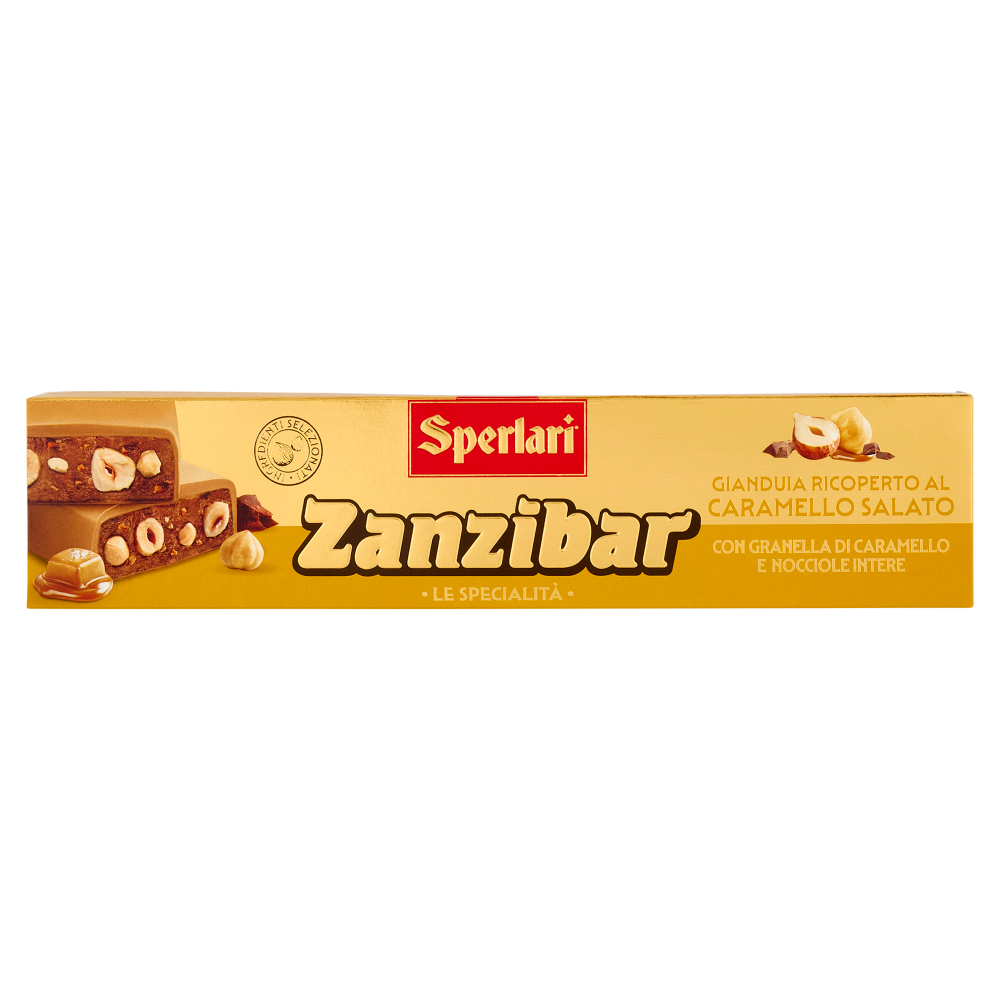 Sperlari Zanzibar le Specialità Gianduia Ricoperto al Caramello Salato 200 g