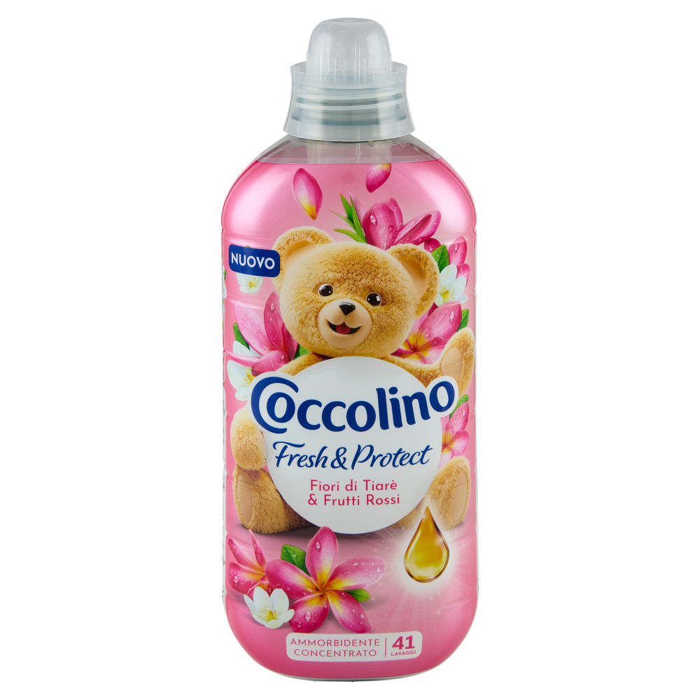 Coccolino Ammorbidente Concentrato Fresh & Protect Fiori di Tiarè & Frutti Rossi 41 Lavaggi 952 ml