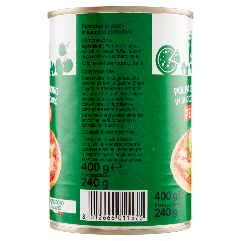 Carrefour Classic Polpa di Pomodoro in Succo di Pomodoro per Pizza 400 g