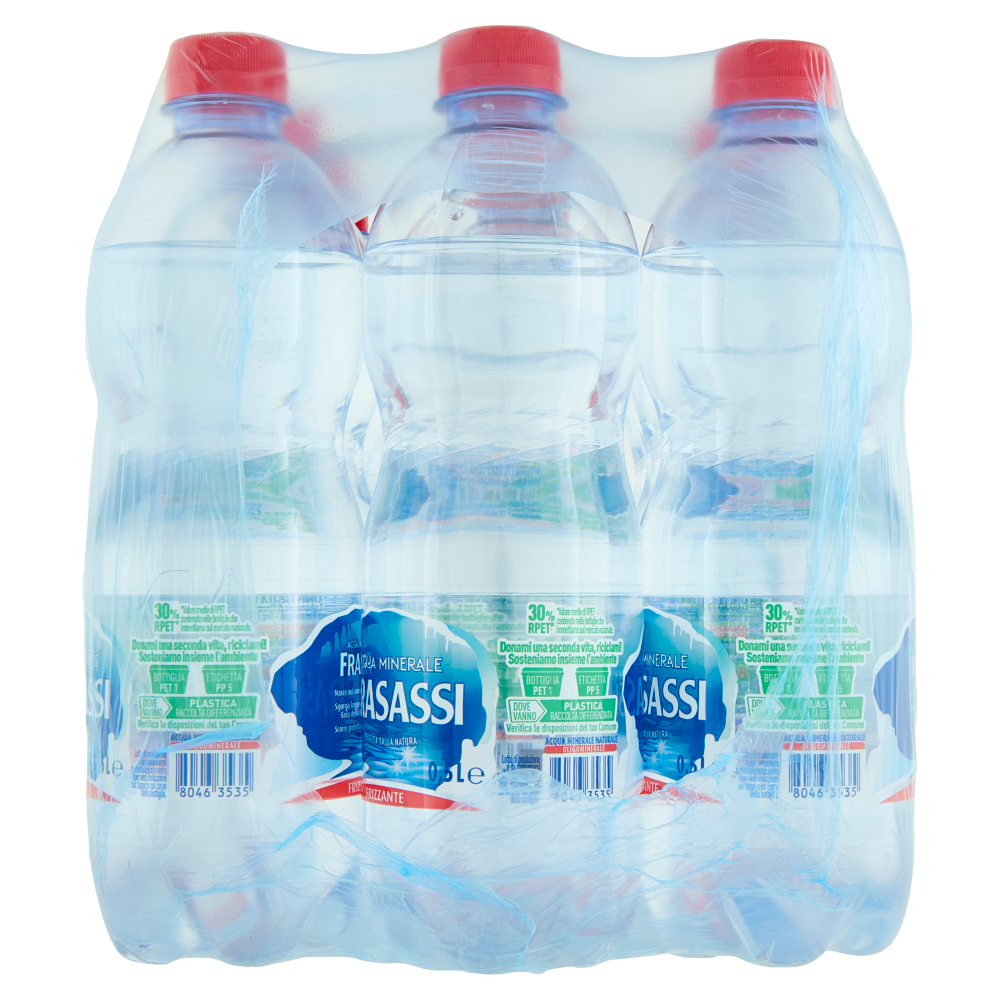 Frasassi Acqua Minerale Frizzante 12 x 0,5 L