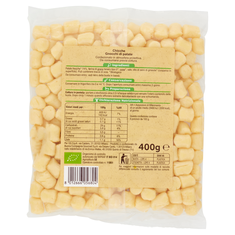 Carrefour Bio Chicche da patate fresche  400 g