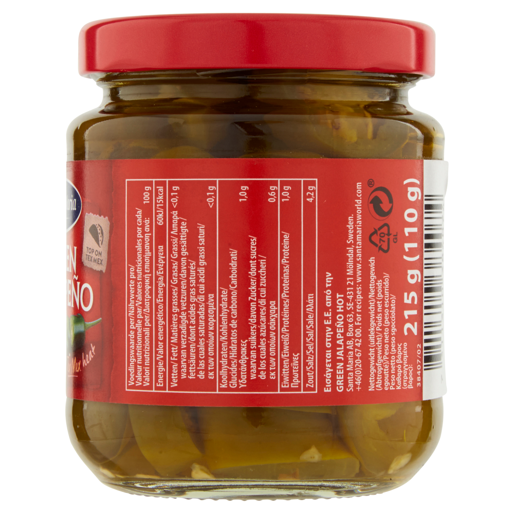 Santa Maria Green Jalapeño Hot 215 g