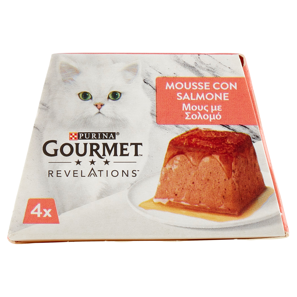 PURINA GOURMET Revelations Mousse con Salmone e una cascata di salsa 4 x 57 g